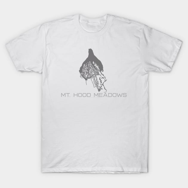 Mt Hood Meadows Resort 3D T-Shirt by Mapsynergy